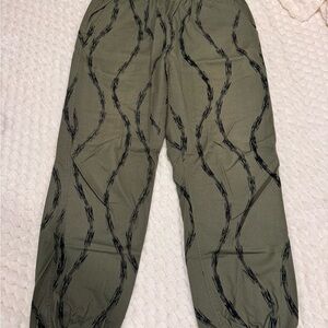 Supreme Olive Green Pants with Black Accents